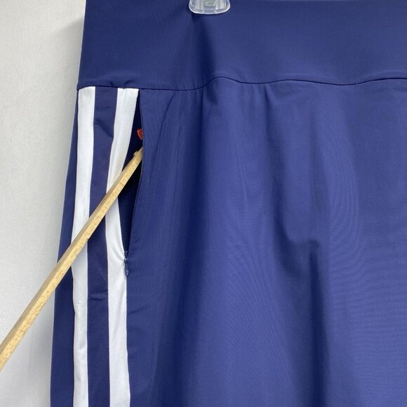 KINONA Party Pleated Golf Skort Women XXL Navy Lined Waistband Zip Pockets New - Picture 11 of 14